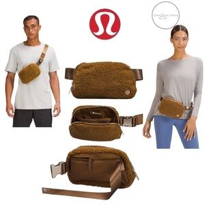 LULULEMON everywhere fleece belt bag - burnt caramel